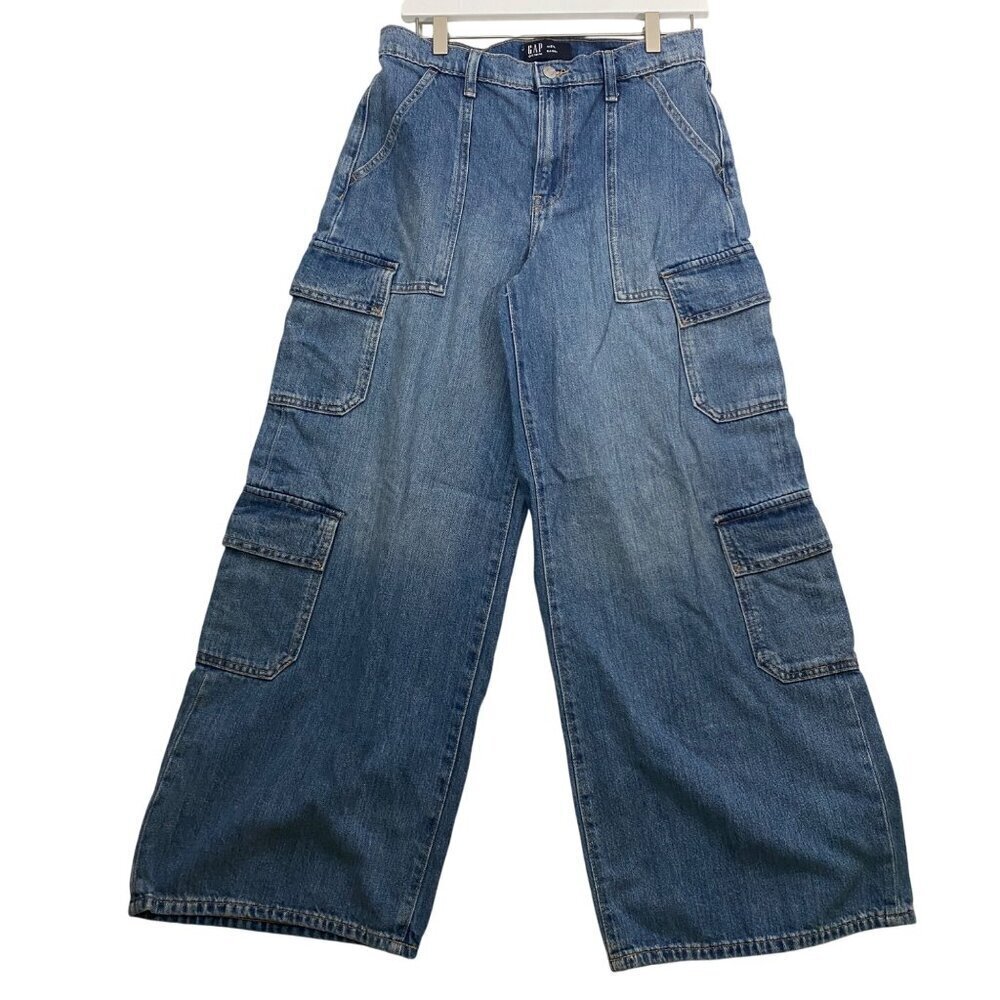 GAP Baggy super wide double cargo jeans women’s 4 27R skater street style trendy